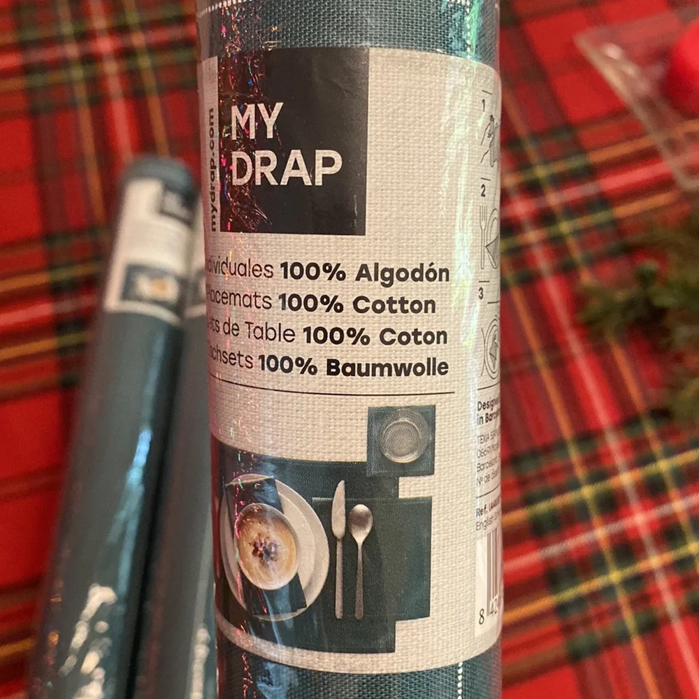 My Drap Cotton Placemats in English Green